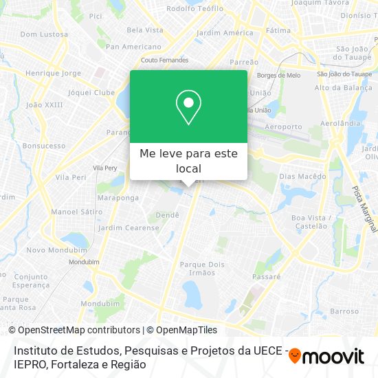 Instituto de Estudos, Pesquisas e Projetos da UECE - IEPRO mapa