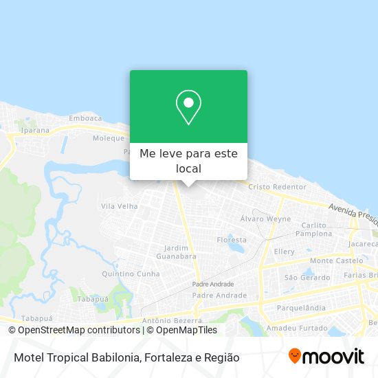 Motel Tropical Babilonia mapa