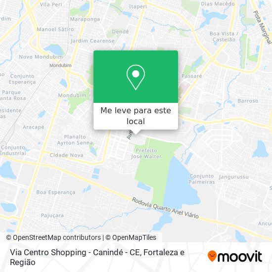 Via Centro Shopping - Canindé - CE mapa