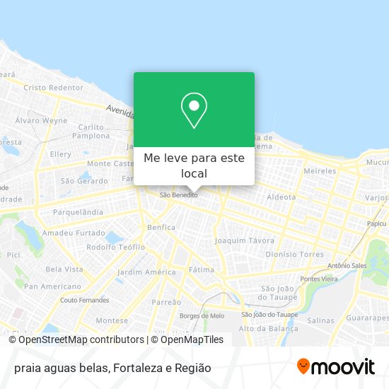 praia aguas belas mapa