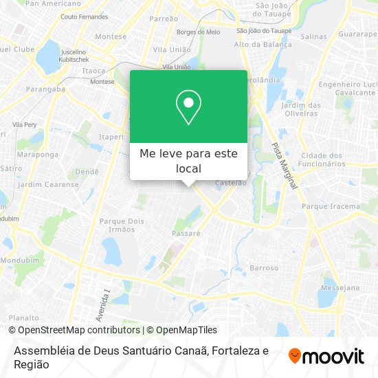 Assembléia de Deus Santuário Canaã mapa