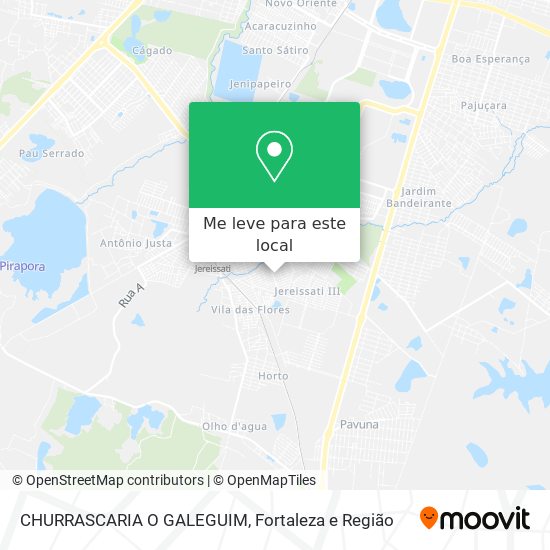 CHURRASCARIA O GALEGUIM mapa