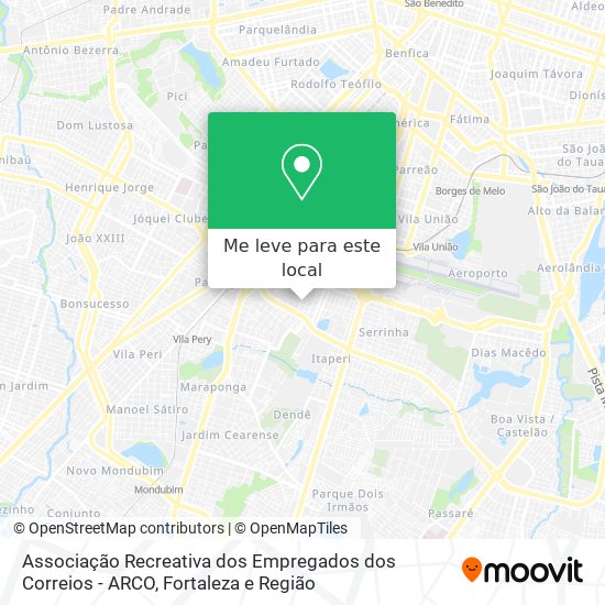 Associação Recreativa dos Empregados dos Correios - ARCO mapa