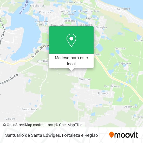 Santuário de Santa Edwiges mapa