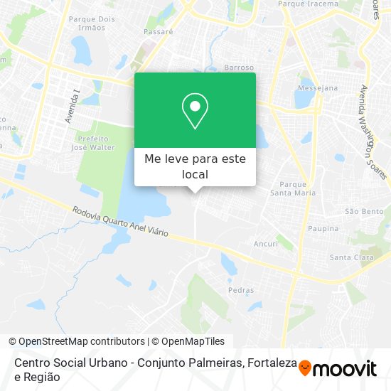 Centro Social Urbano - Conjunto Palmeiras mapa