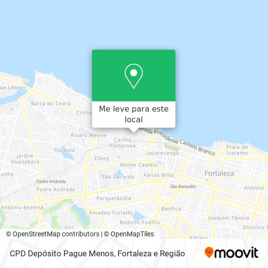 CPD Depósito Pague Menos mapa