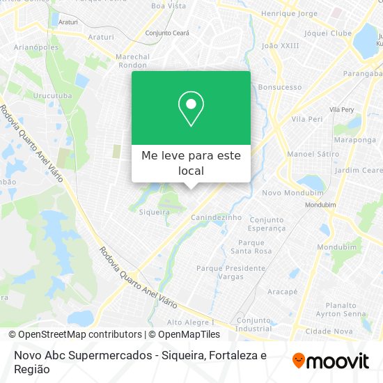Novo Abc Supermercados - Siqueira mapa