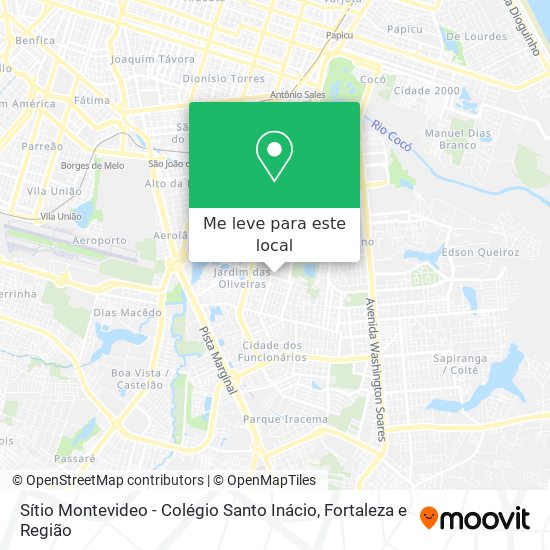 Sítio Montevideo - Colégio Santo Inácio mapa