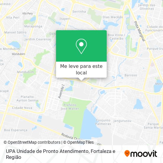 UPA Unidade de Pronto Atendimento mapa