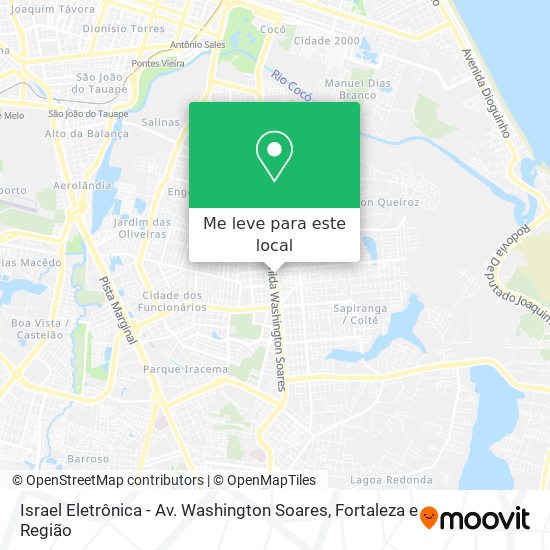 Israel Eletrônica - Av. Washington Soares mapa