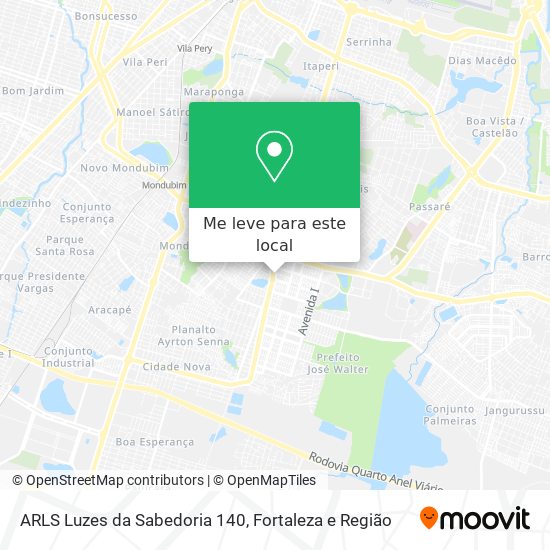 ARLS Luzes da Sabedoria 140 mapa