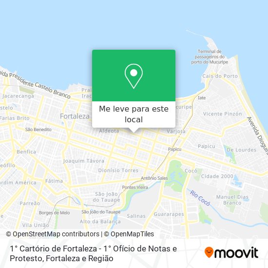 1° Cartório de Fortaleza - 1° Ofício de Notas e Protesto mapa