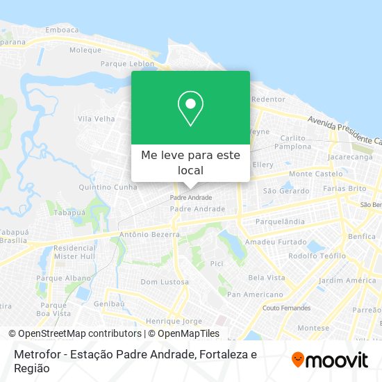 Metrofor - Estação Padre Andrade mapa