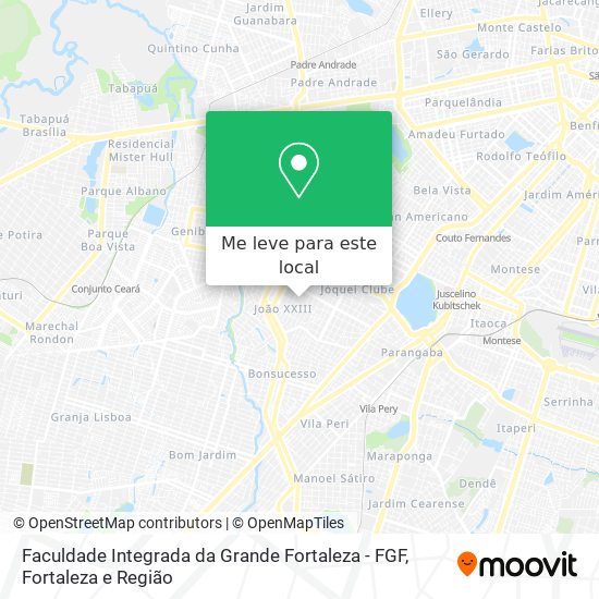 Faculdade Integrada da Grande  Fortaleza - FGF mapa