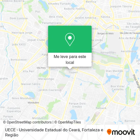 Uce Mapa Como chegar até UECE - Universidade Estadual do Ceará em Itaperi de ...