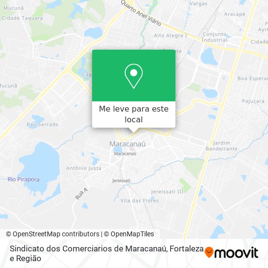 Sindicato dos Comerciarios de Maracanaú mapa