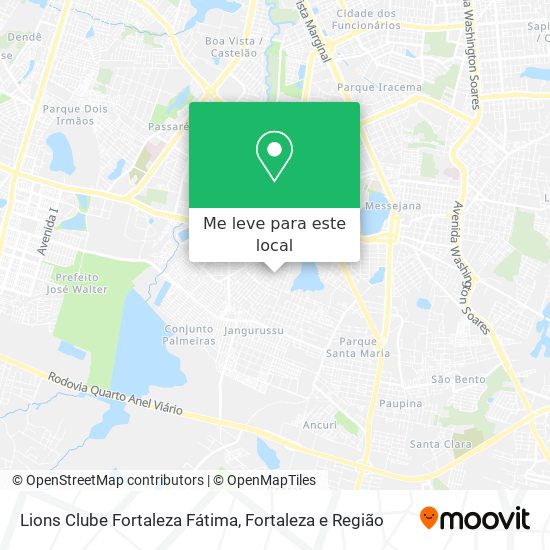 Lions Clube Fortaleza Fátima mapa