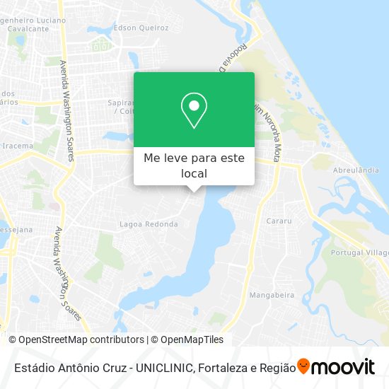 Estádio Antônio Cruz - UNICLINIC mapa