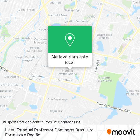 Liceu Estadual Professor Domingos Brasileiro mapa