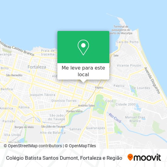 Colégio Batista Santos Dumont mapa