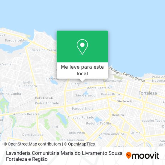 Lavanderia Comunitária Maria do Livramento Souza mapa