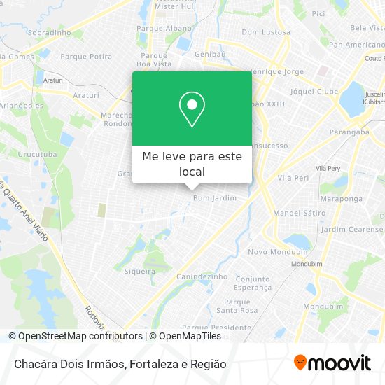 Chacára Dois Irmãos mapa