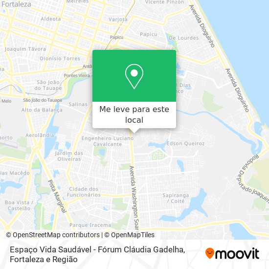 Espaço Vida Saudável - Fórum Cláudia Gadelha mapa