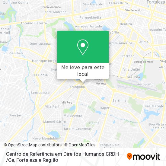 Centro de Referência em Direitos Humanos CRDH /Ce mapa