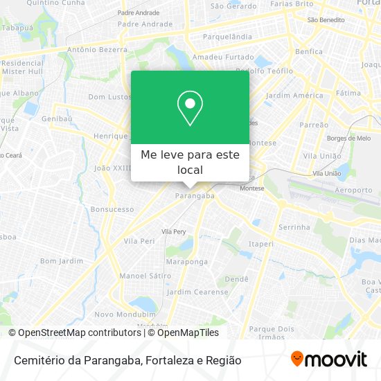 Cemitério da Parangaba mapa