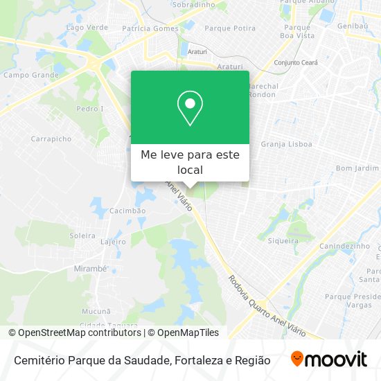 Cemitério Parque da Saudade mapa