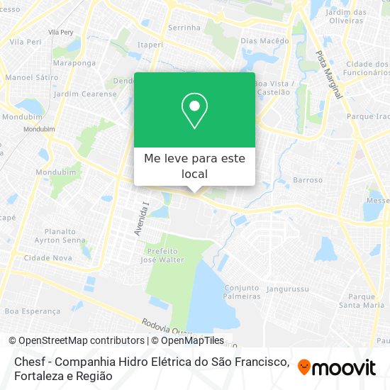 Chesf - Companhia Hidro Elétrica do São Francisco mapa
