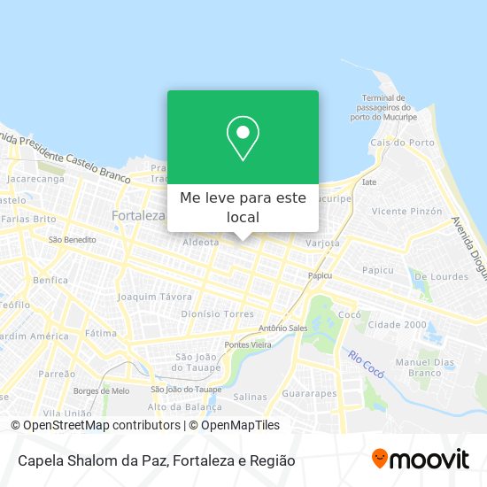 Capela Shalom da Paz mapa