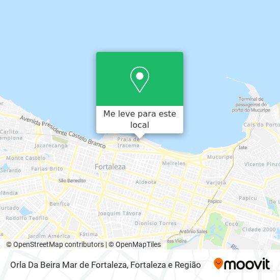 Orla Da Beira Mar de Fortaleza mapa