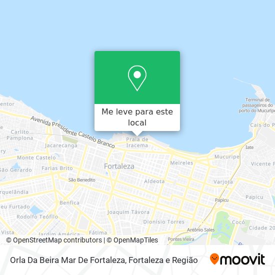 Orla Da Beira Mar De Fortaleza mapa