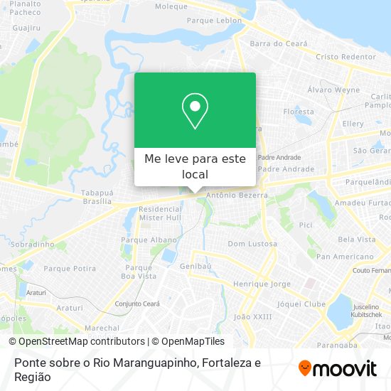 Ponte sobre o Rio Maranguapinho mapa