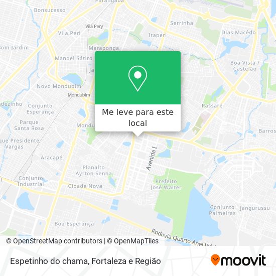 Espetinho do chama mapa