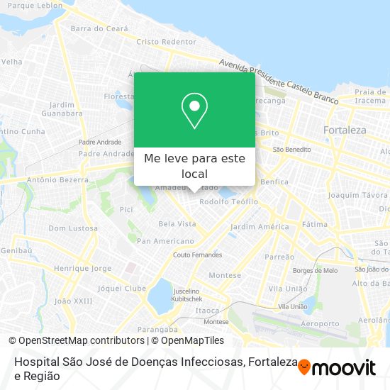 Hospital São José de Doenças Infecciosas mapa