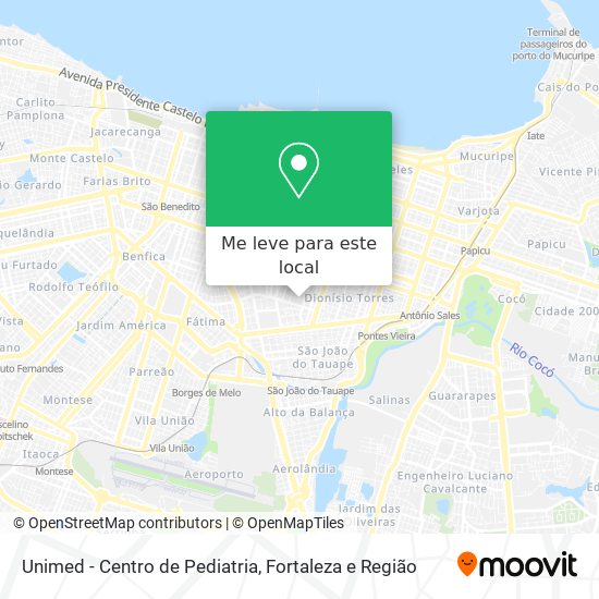 Unimed - Centro de Pediatria mapa