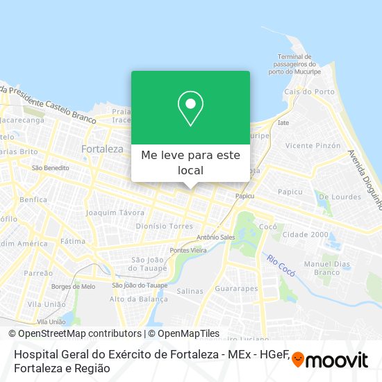 Hospital Geral do Exército de Fortaleza - MEx - HGeF mapa