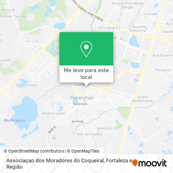 Associaçao dos Moradores do Coqueiral mapa