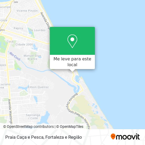 Praia Caça e Pesca mapa