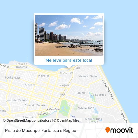 Praia do Mucuripe mapa