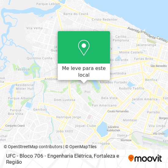 UFC - Bloco 706 - Engenharia Elétrica mapa