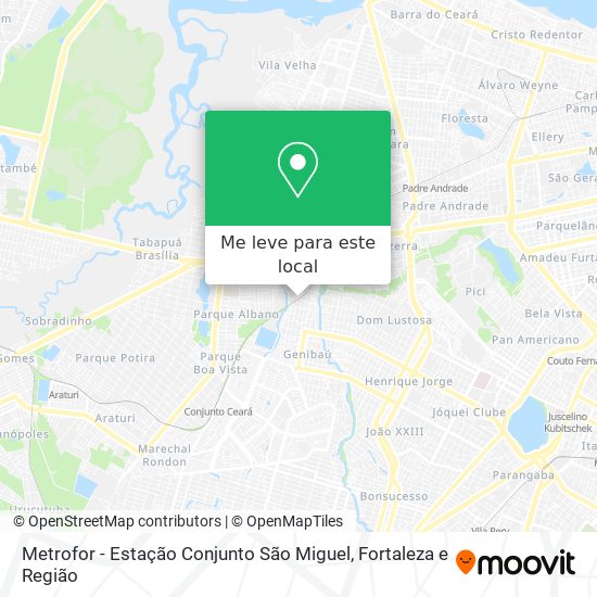 Metrofor - Estação Conjunto São Miguel mapa