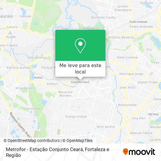 Metrofor - Estação Conjunto Ceará mapa