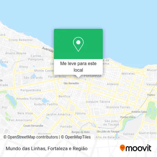 Mundo das Linhas mapa