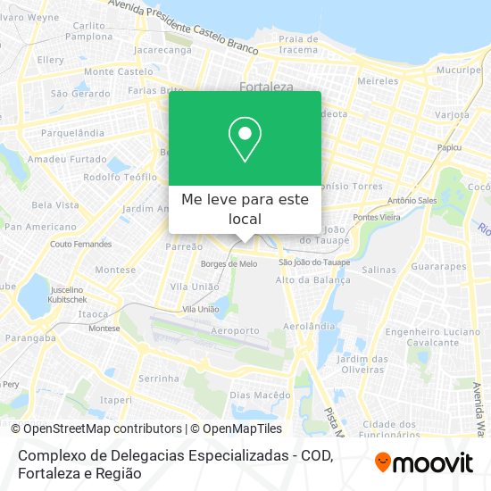 Complexo de Delegacias Especializadas - COD mapa