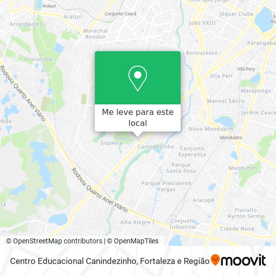 Centro Educacional Canindezinho mapa