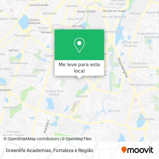 Greenlife Academias mapa