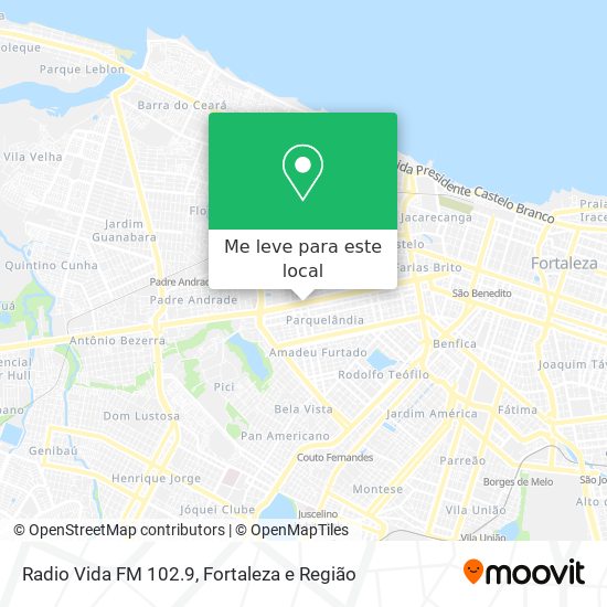 Radio Vida FM 102.9 mapa
